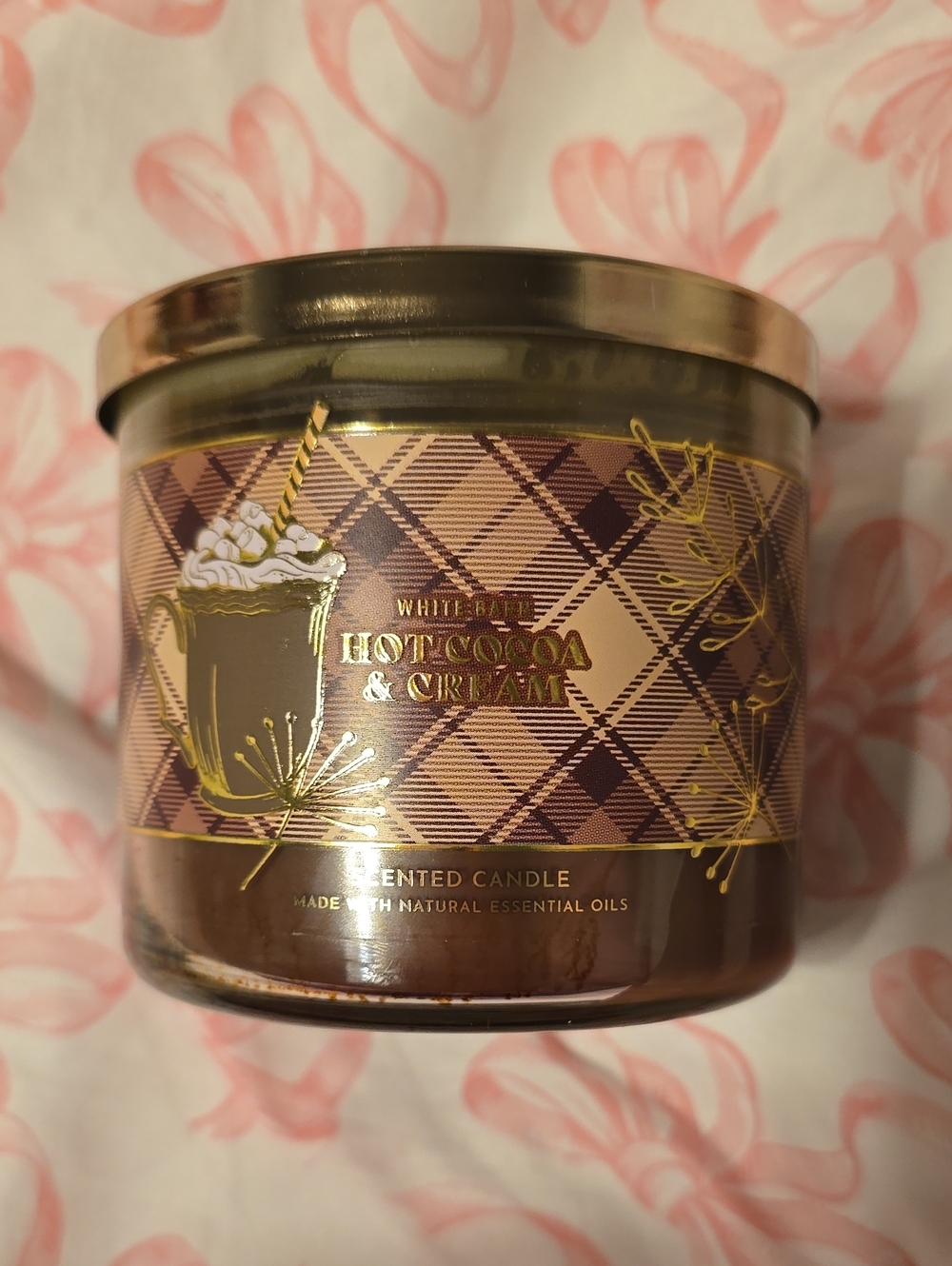 BNWT Bath And Body Works Hot Cocoa And Cream 3 Wick Candle